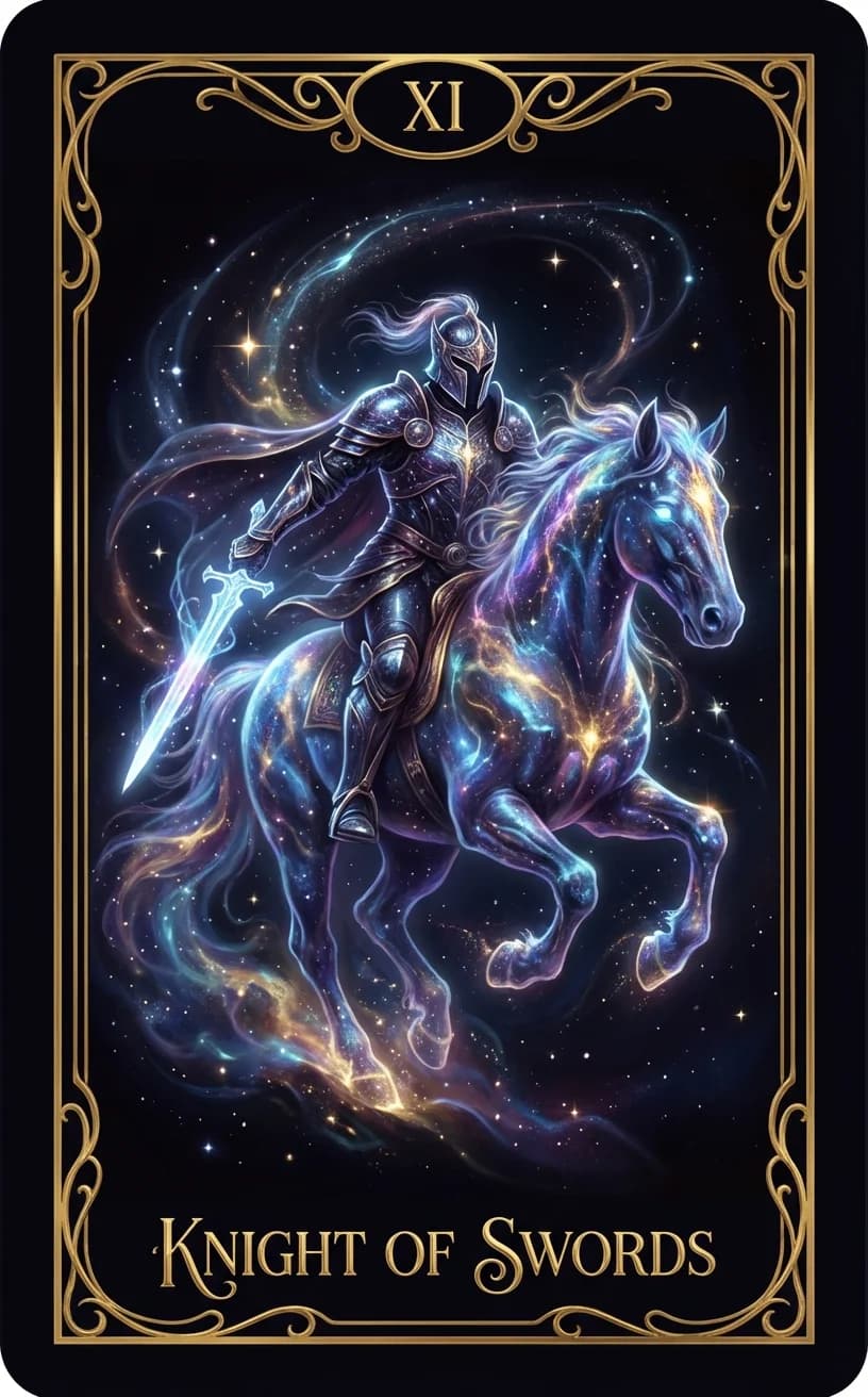 Knight of Swords Tarot Card