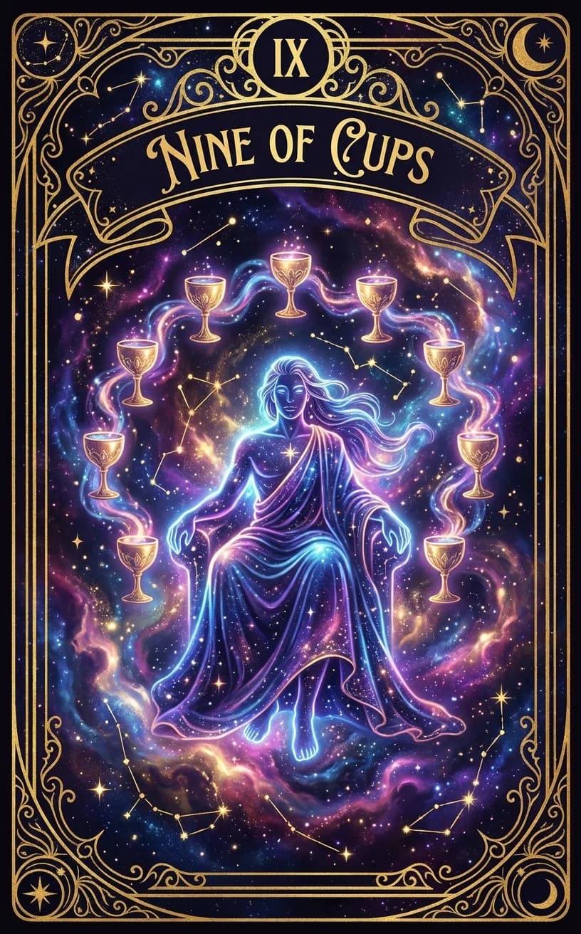 Nine of Cups Tarot Card