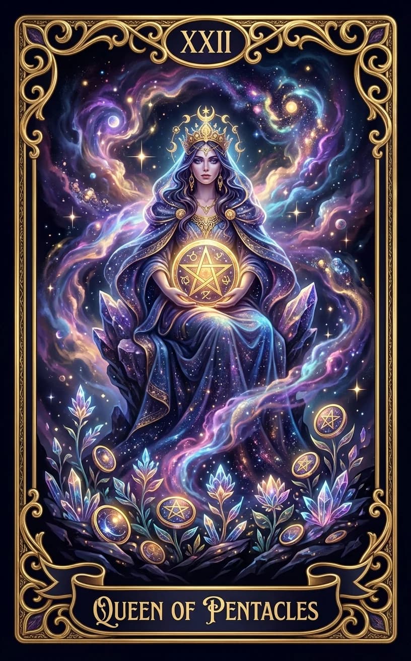 Queen of Pentacles Tarot Card