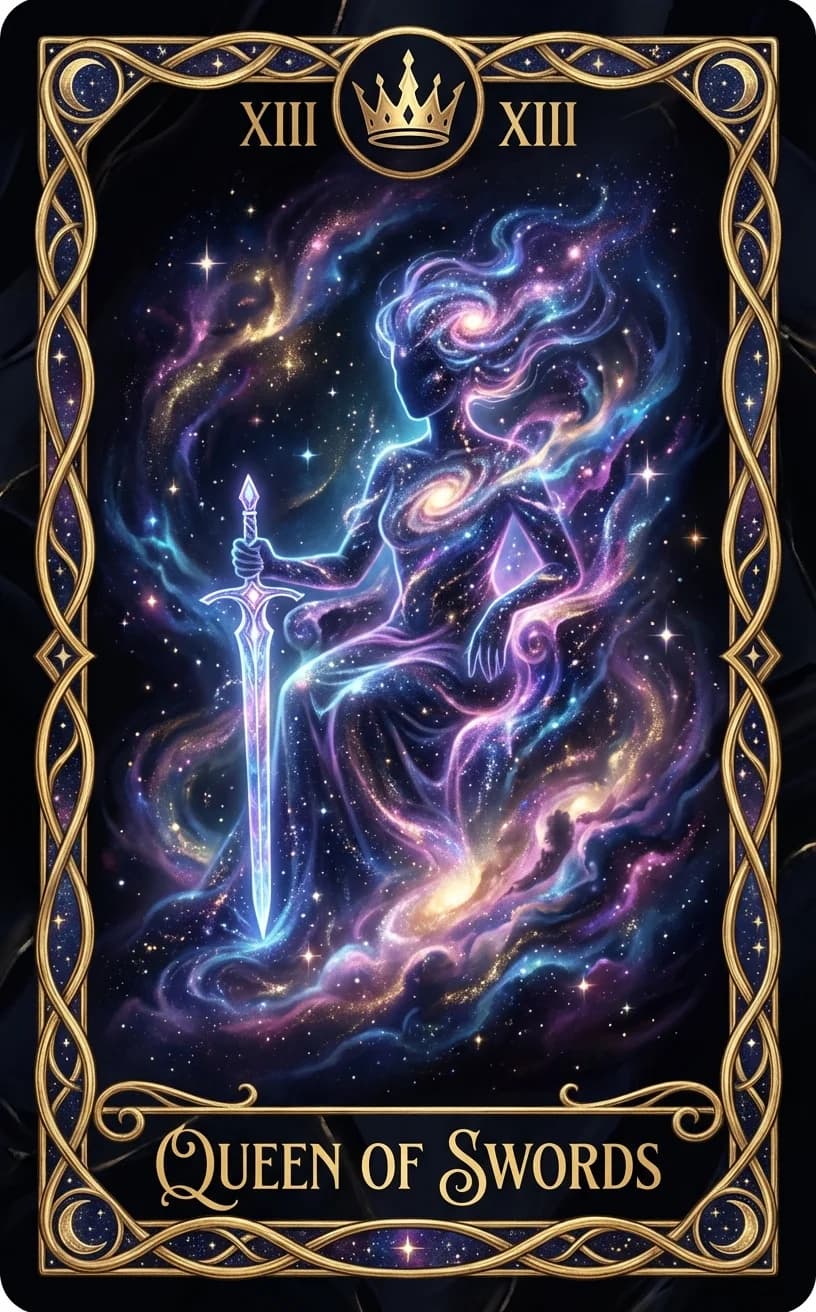 Queen of Swords Tarot Card