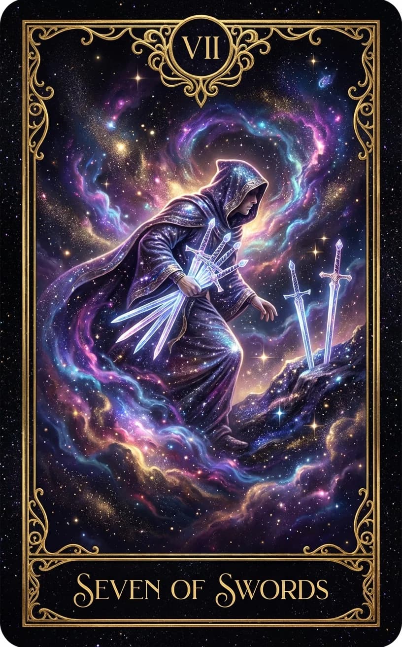 Seven of Swords Tarot Card