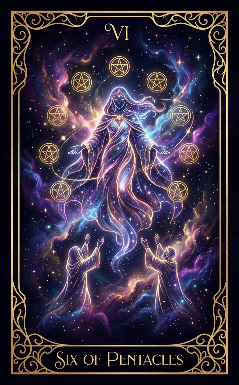 Six of Pentacles Tarot Card