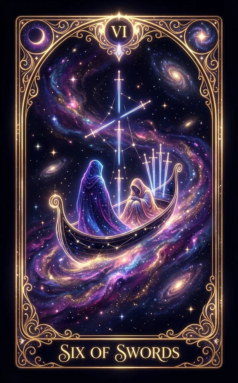 Six of Swords Tarot Card