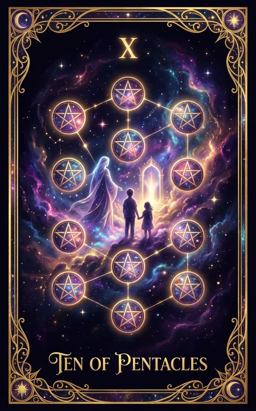 Ten of Pentacles Tarot Card