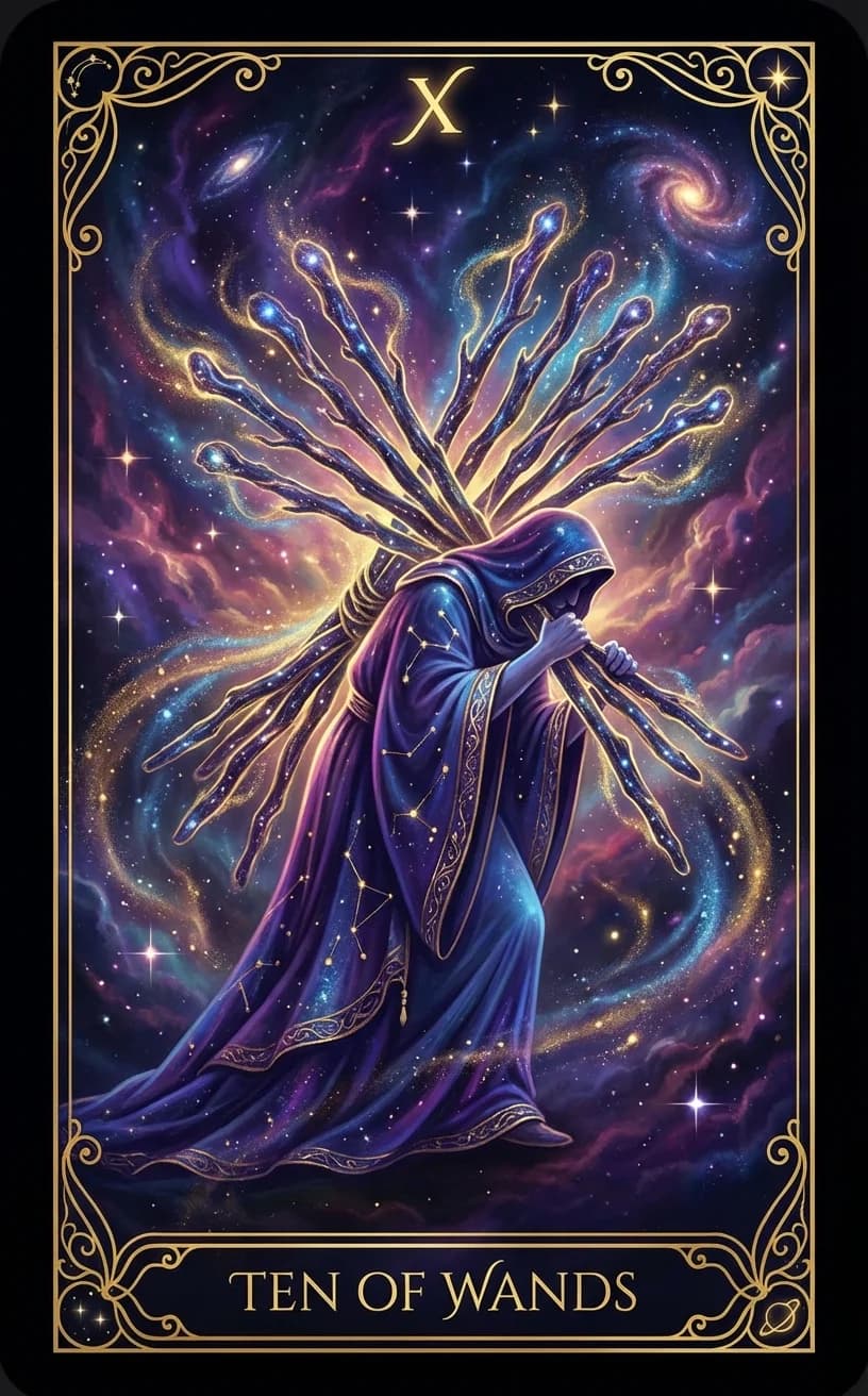 Ten of Wands Tarot Card
