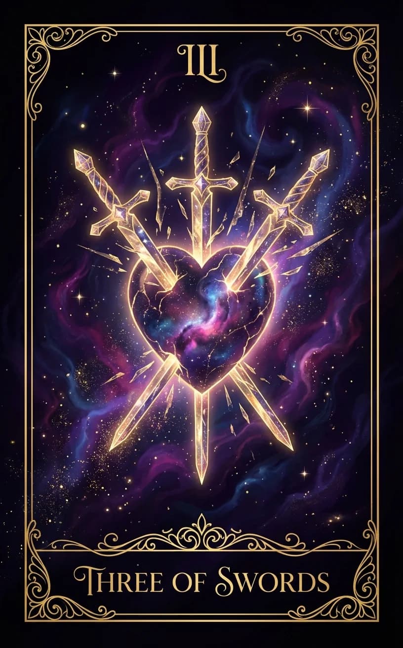 Three of Swords Tarot Card